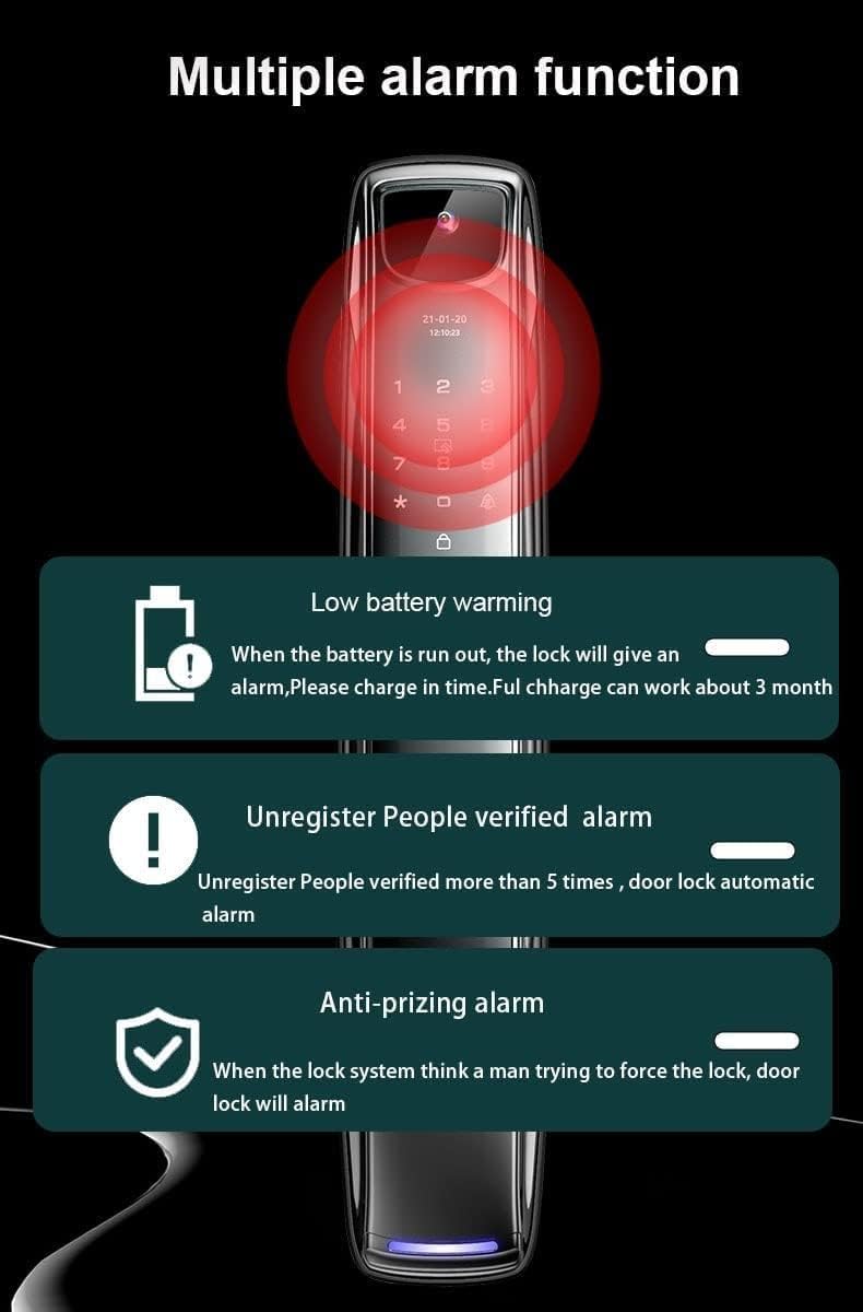 Intelligent WiFi Door Lock with Camera, Video Doorbell & Multiple Unlock Modes