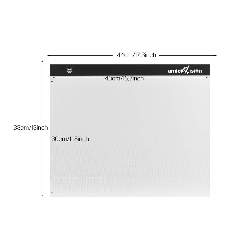 LED Lighted Drawing Board A3 Size, Non-Digital Tracing Board for Drawing, Sketching, etc. amiciKart