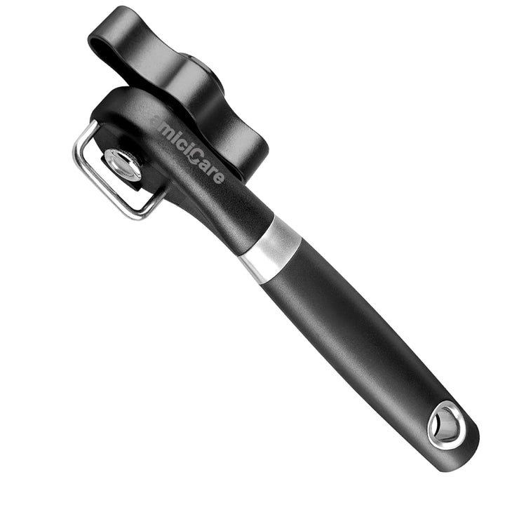 Can Opener, Manual Tin Opener with Anti-Slip Grip Handle and Stainless Steel Sharp Blade