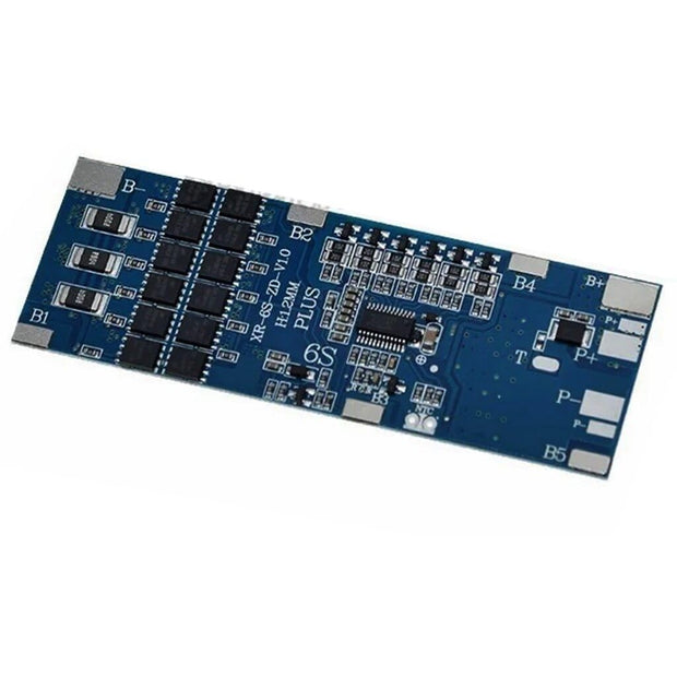 Smart Battery Management System Active Balancer Board with 24V 6S 30A Heavy-Duty BMS Protection Board for Li-Ion