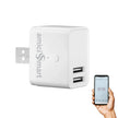 Mini USB Adapter Switch with 2 USB Ports ? Voice Assistant & SmartLife App Compatible, Timer Function for Automated Control