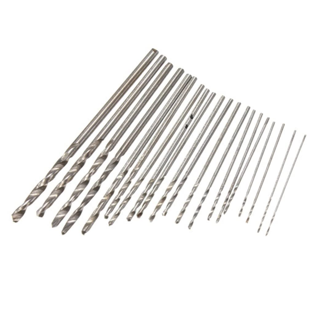 Semi-Automatic Wood Model Manual Bits and 2 Chuck Hand Twist Drill for Jeweler (Silver) -20pcs amiciKart