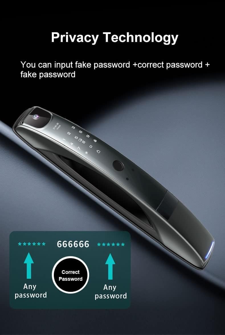 Intelligent WiFi Door Lock with Camera, Video Doorbell & Multiple Unlock Modes