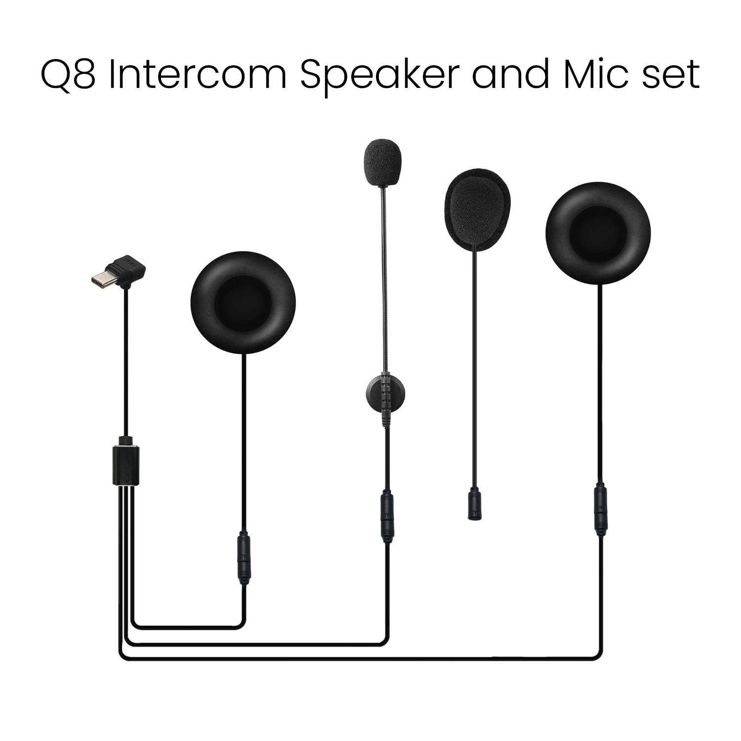 Q8 Headset with Mic for Q8 Bluetooth Helmet Intercom Only amiciKart c0tmiz-hs.myshopify.com