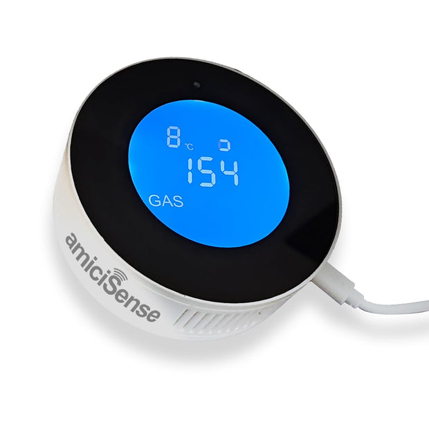 WiFi Flammable Gas Leak Detector, SmartLife App Compatible LPG/Natural Gas Leak Alarm Sensor for Fire Security Protection amiciKart