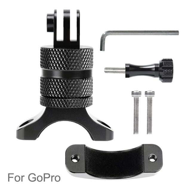 Aluminium Alloy 360° Rotatable Handlebar Mount for GoPro & Action Cameras with Corrosion Resistance