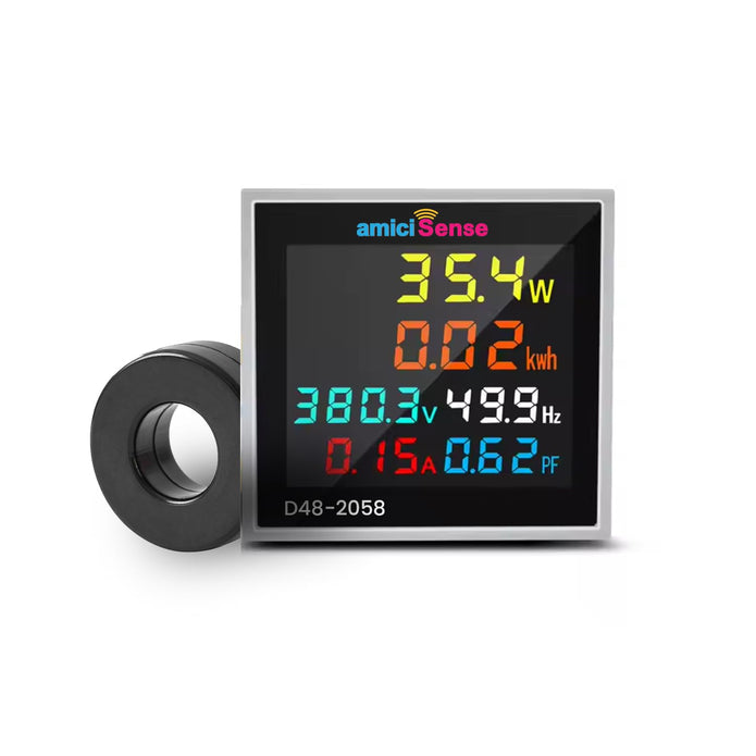 6-in-1 Digital AC Power Meter, Voltmeter, Ammeter, kWh Power Frequency 50–300V, 100A Energy Meter