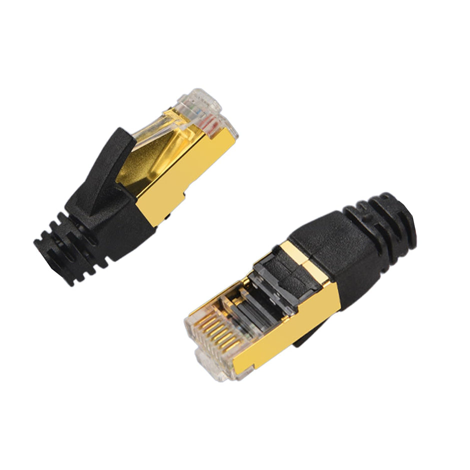 RJ45 CAT7 Shielded Ethernet Termination Plug Pack of 10 - Zinc Alloy Field Termination Connector