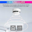 Wi-Fi Smoke Detector & Fire Alarm Sensor with Photoelectric Battery Operated Remote Monitoring Loud Alert (85dB)