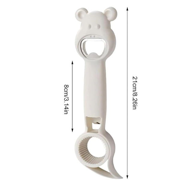 amiciCare Multi-Functional Bottle/Jar Opener, Bear Shape Can and Beer Bottle Opener