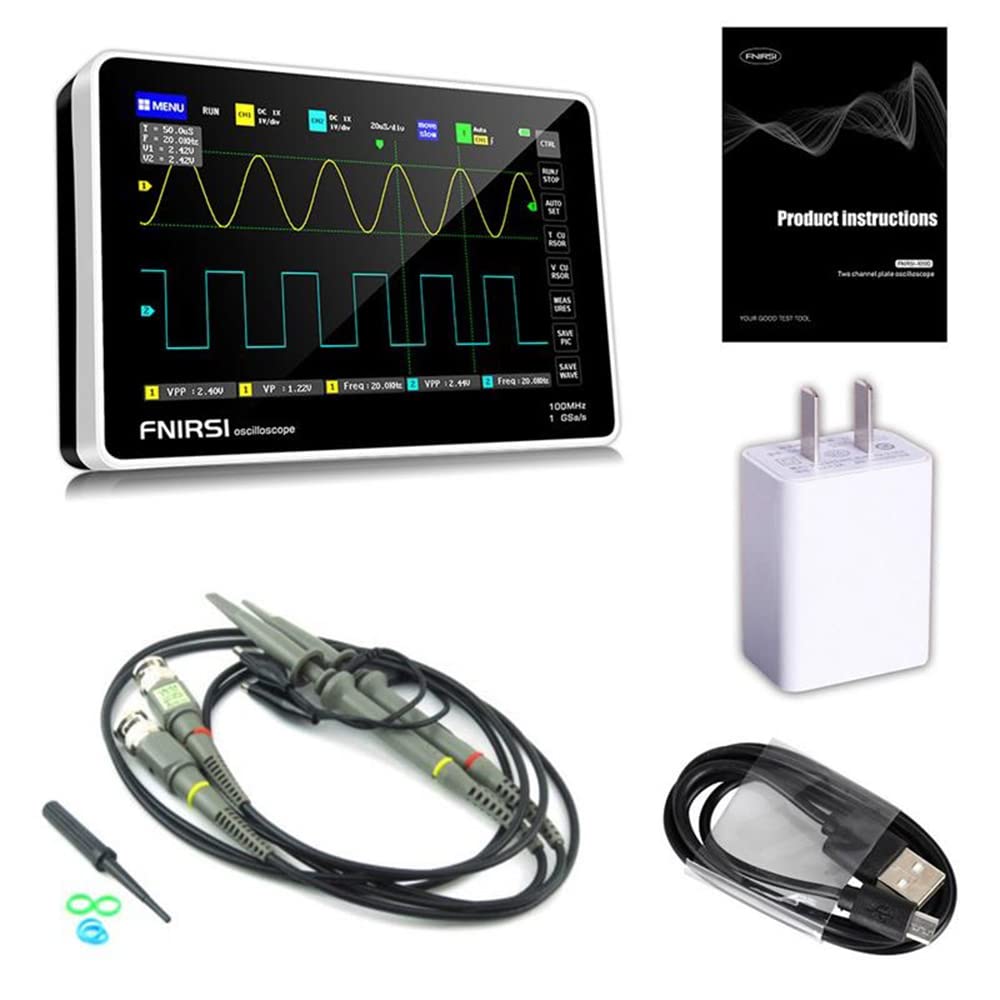 2-Channel Oscilloscope 100MHz, 1GS/s with 7
