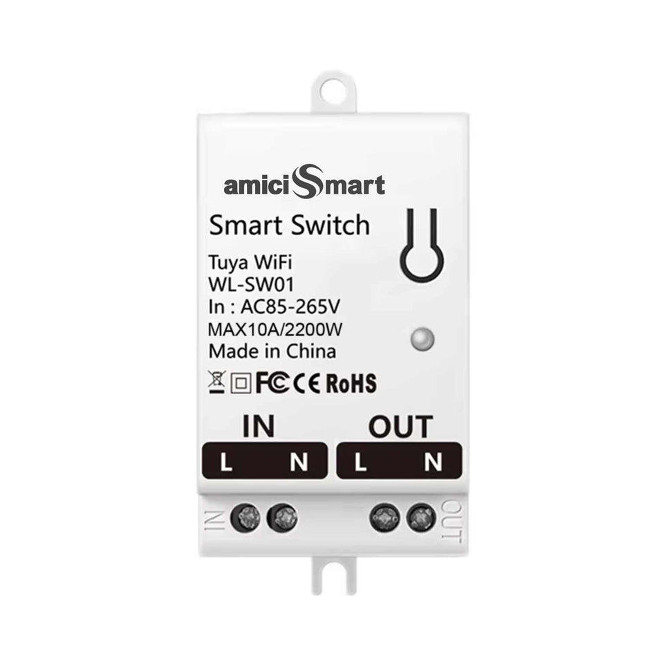 Smart Switch for Home Automation, Timer Switch Compatible with Alexa, Google Assistant Works with SmartLife App for Mobile Control amiciKart