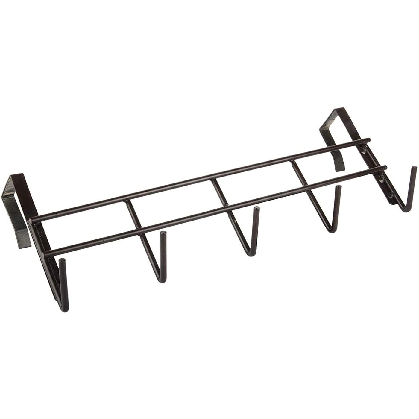 Over Door Hook Hanger- 5 Hooks, No Drill Steel Rack for 4 cm Thick Door (Pack of 1) amiciKart
