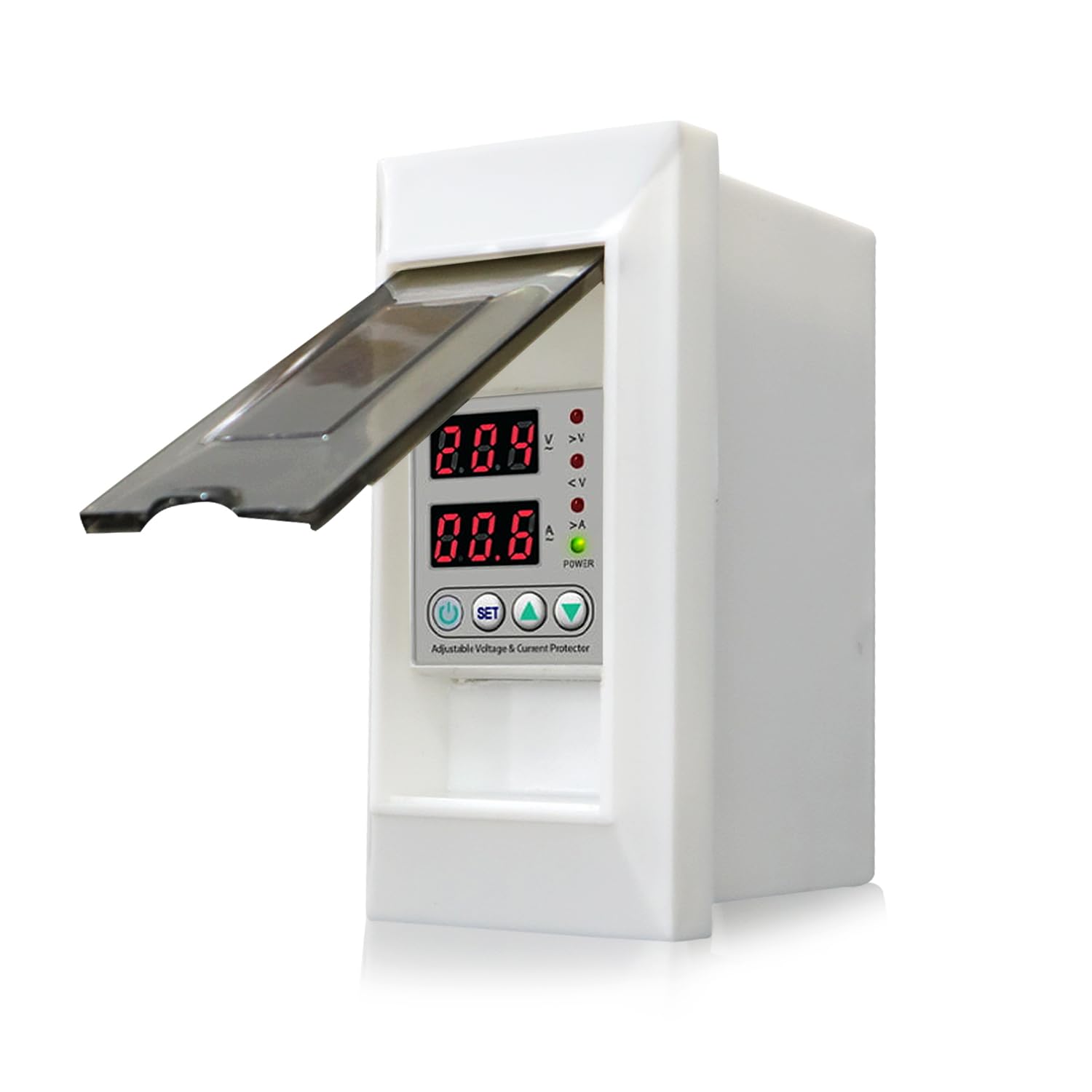 Automatic Over/Under Voltage & Overload Protector, 220V 63A DIN-Rail Mount with LED Display & Auto Reconnect amiciKart