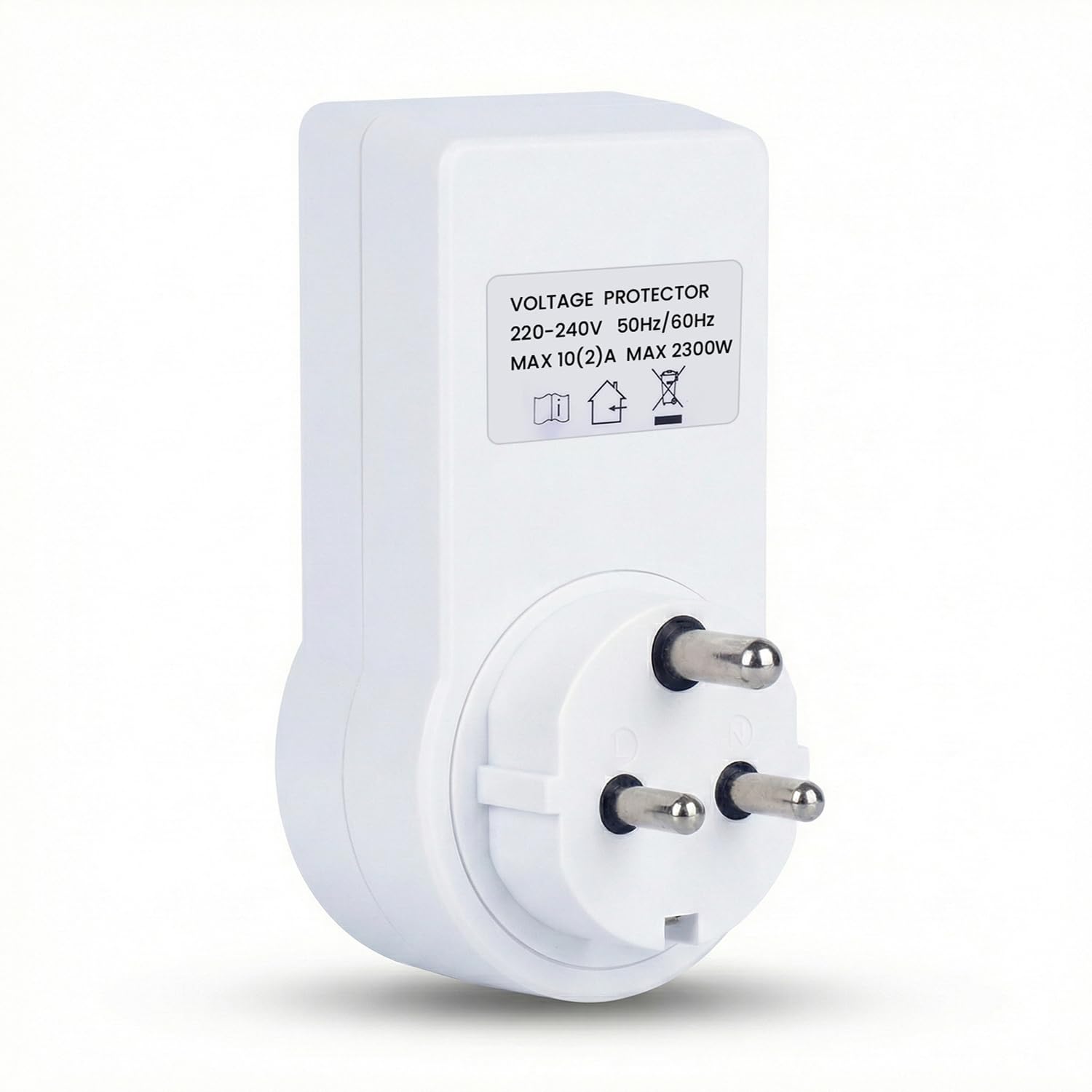 Socket Voltage Protector 10A Load Capacity with 6A Plug Over & Under Voltage Protection with LED Display