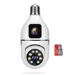 Dual Lens 360° + 90° CCTV Camera with Night Vision, Two-Way Audio, Motion Alerts, WiFi App Control 220VAC