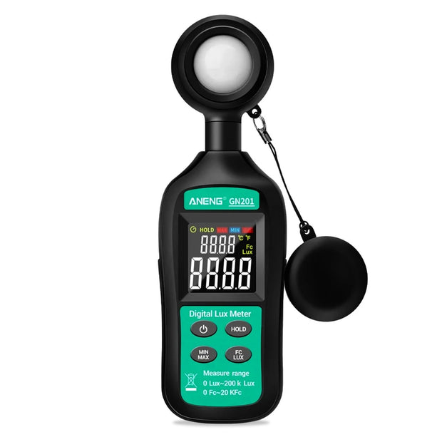 Digital Luxmeter, 200K Lux Photometer with 0.5sec Response Time with 4-Digit Digital Display amiciKart