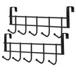 5 Hook Over Drawer Hanger, Alloy Steel Hanging Organizer with No Screw Installation (Black) (Pack of 2) amiciKart c0tmiz-hs.myshopify.com
