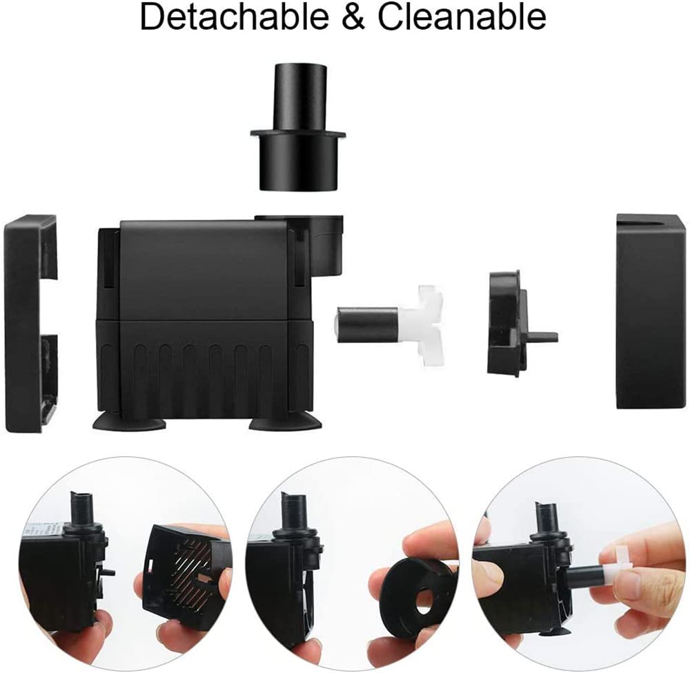 5W Mini Submersible Water Pump – Adjustable Flow 150LPH, 1.2m Lift, Ultra-Quiet Motor for Aquarium, Cooler & Fountain