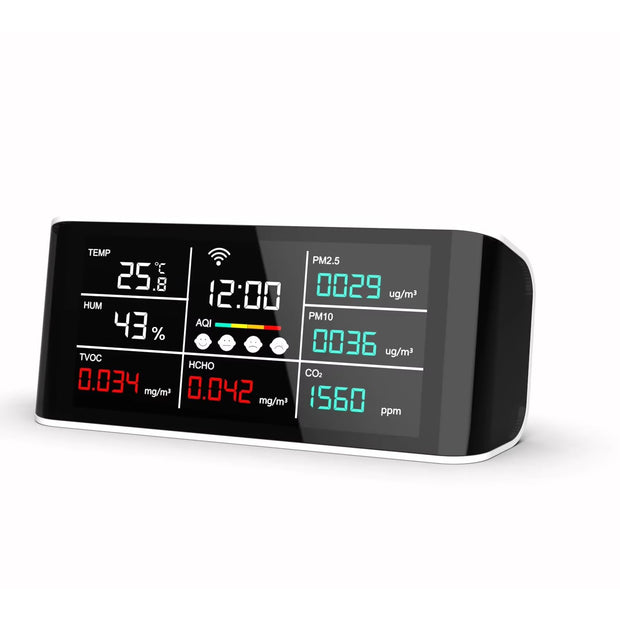 6292989 WiFi Air Quality Monitor - CO2, PM2.5, HCHO, Temp & Humidity with LCD Display & Data Export Feature amiciKart 6292989 c0tmiz-hs.myshopify.com
