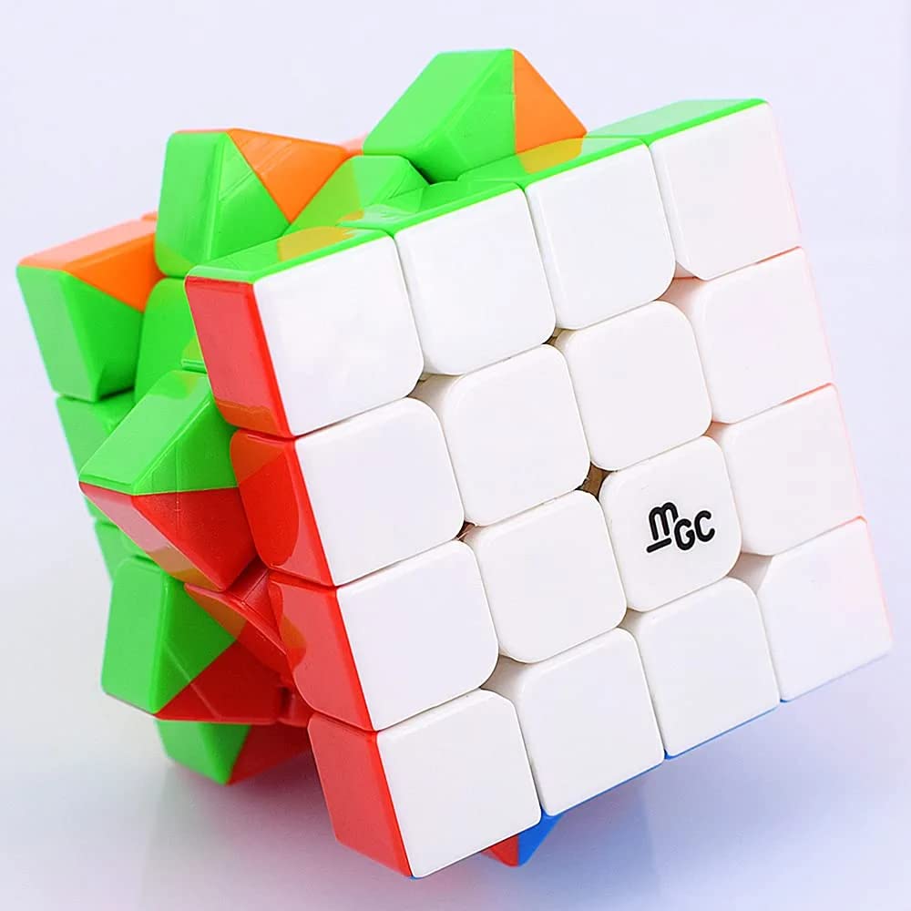 Magic Cube, MGC Professional Grade Sticker-Less & Magnetic Speed Cube with Smooth Turning, Color Matching Puzzle for Kids, Adults (4x4)