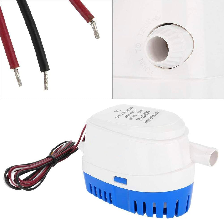 DC Bilge Pump, Automatic On/Off Switch for Water Drainage