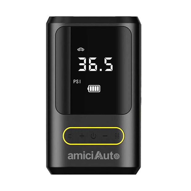 Wireless 50W Tyre Pump, Dual Power/Type-C Rechargeable Inflator-4 Nozzles Attachments