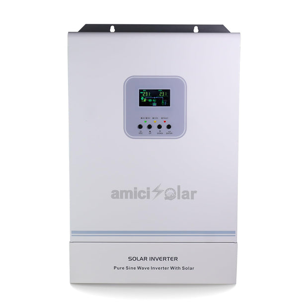 MPPT Solar Inverter |Dual AC & DC Input |Supports 6200W Solar Panel-Operates AC Devices Directly from Solar Input (5.5kW Hybrid Inverter) amiciKart