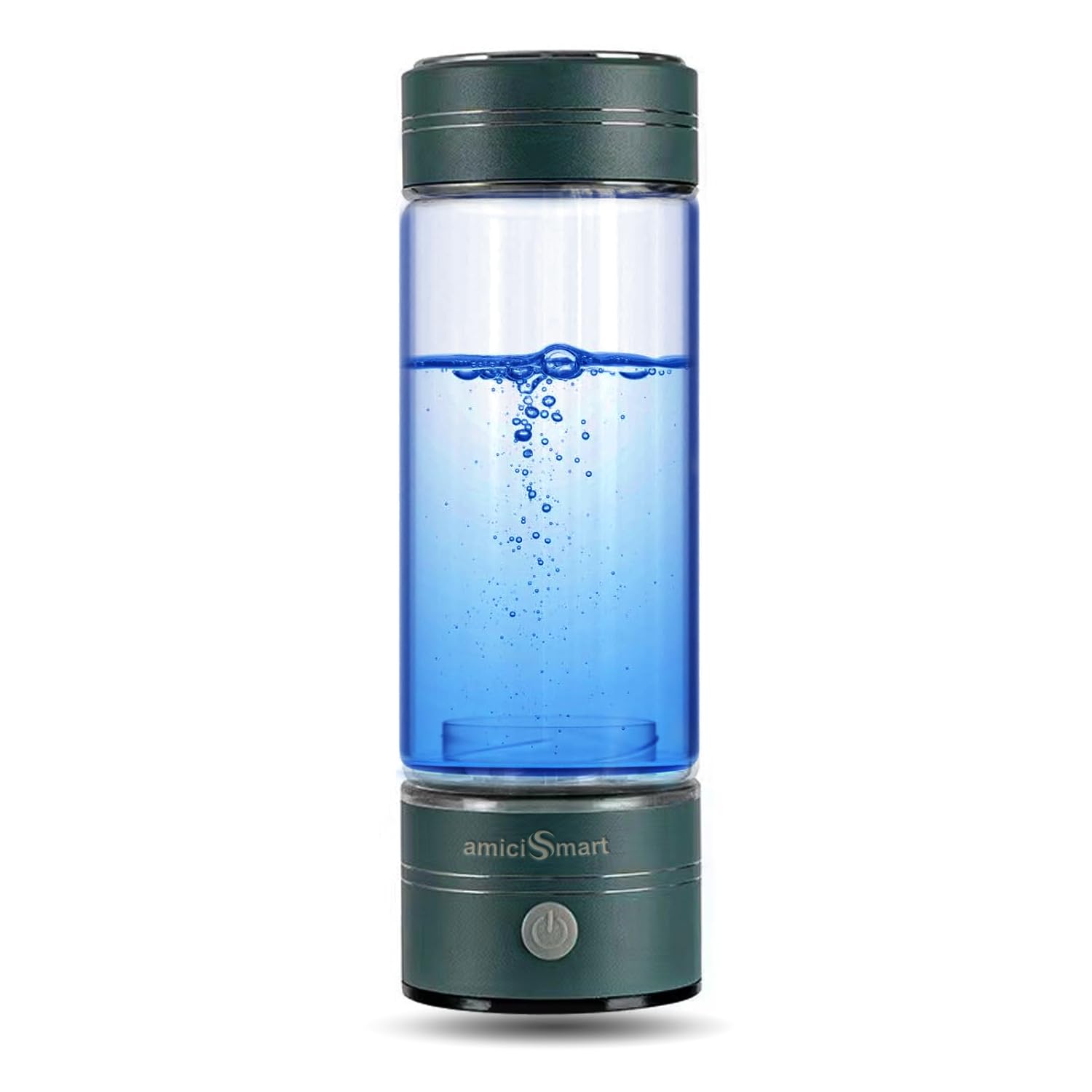 Hydrogen-Infused Water Bottle Portable Glass Rechargeable, Antioxidant Healthy Drinking Bottle amiciKart