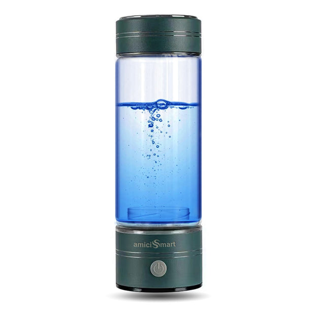 Hydrogen-Infused Water Bottle Portable Glass Rechargeable, Antioxidant Healthy Drinking Bottle amiciKart