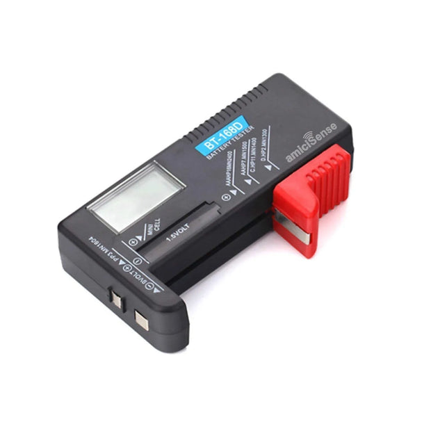 Digital Battery Tester Bt-168D Voltage Indicator For 1.2V-4.8V Aa Aaa C D 9V 3V 18650 16340 14500 Lithium Battery, Battery_powered, Black amiciKart  c0tmiz-hs.myshopify.com