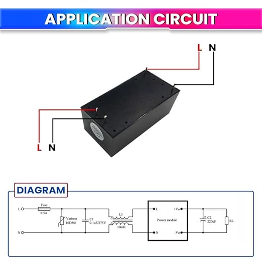 AC to DC Power Supply Module – 220V to 3.3V 5W Buck Converter for DIY & Electronics Projects