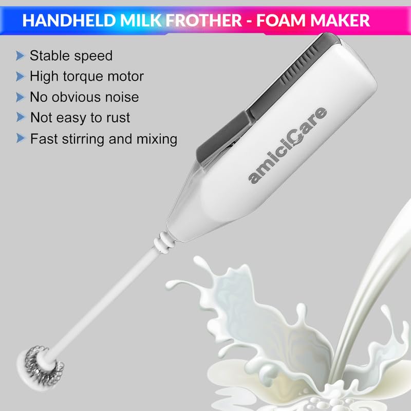 Handheld Milk Frother – Electric/ Battery Operated Whisker or Foam Maker for Latte, Cappuccino, Coffee & More My Store