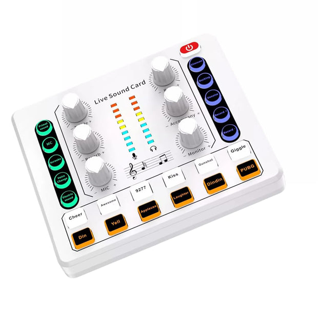 Audio Interface with DJ Mixer Live Sound Card Effects and Voice Changer amiciKart c0tmiz-hs.myshopify.com