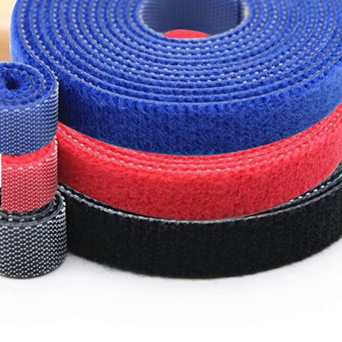 Ties Reusable Fastening Tape Hook & Loop Wire Organizer 10mm Set of 3,1 m/roll Each amiciKart