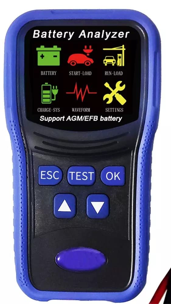 Car Battery Analyzer, 100~2000 CCA Battery Auto Cranking and Charging State Tester, 12/24V Battery Health Test amiciKart c0tmiz-hs.myshopify.com