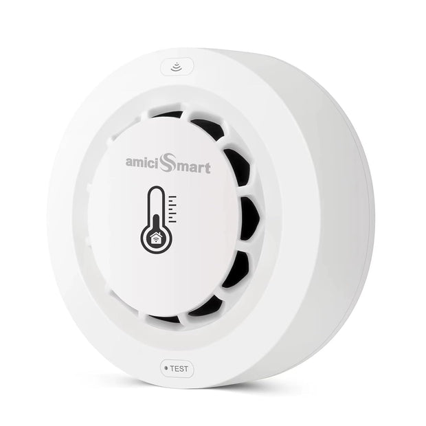 WiFi Smart Smoke Detector with App Alerts, 80dB Alarm & Temp/Humidity Monitor