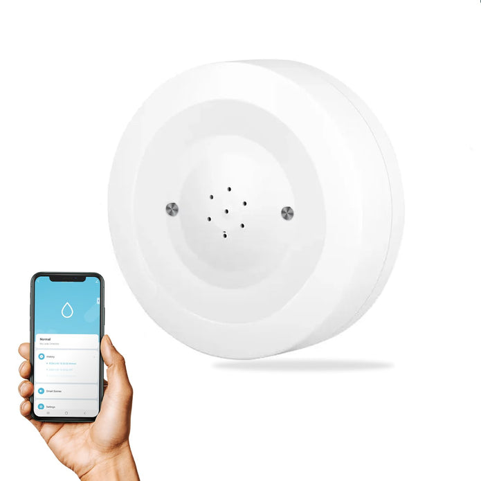 Water Leakage Sensor, WiFi Water Leak Detector with 80dB Loud Alarm and SmartLife Mobile App