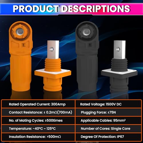Quick Battery Connector Terminal – 1500V DC, Heavy Duty Power Connector for Battery amiciKart c0tmiz-hs.myshopify.com