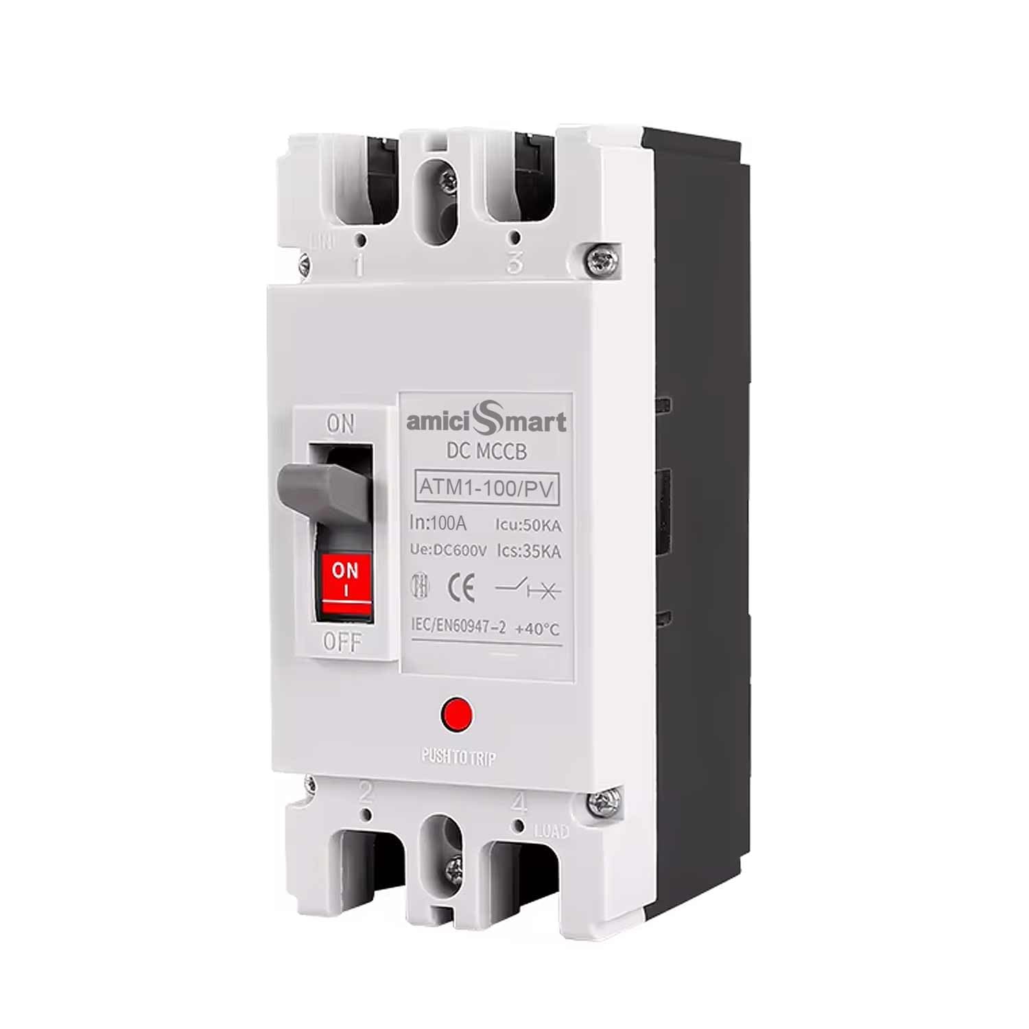 600V DC Circuit Breaker for Solar & Renewable Systems (100A)