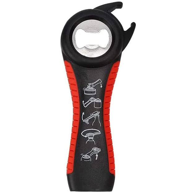 5-in-1 Bottle Opener - Versatile Multi-Function Tool for Twist-Off Caps, Metal Caps, Jar Lids and Cans amiciKart