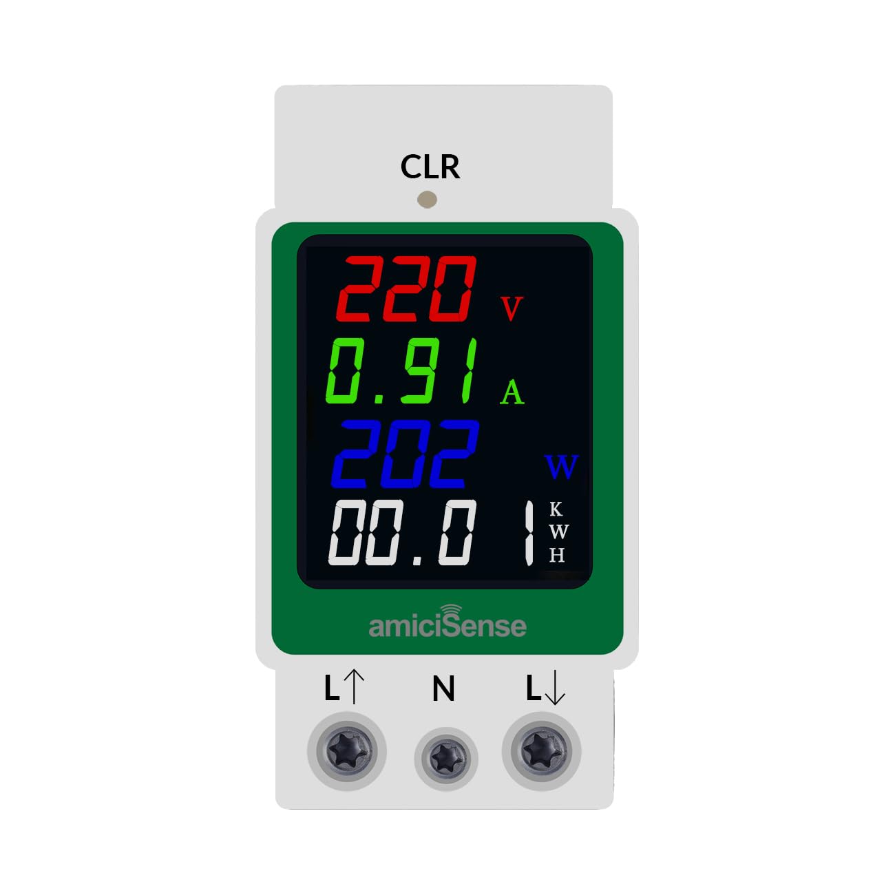 AC Digital Energy Meter – 160–275V, 100A, LED Display, Din Rail Mount