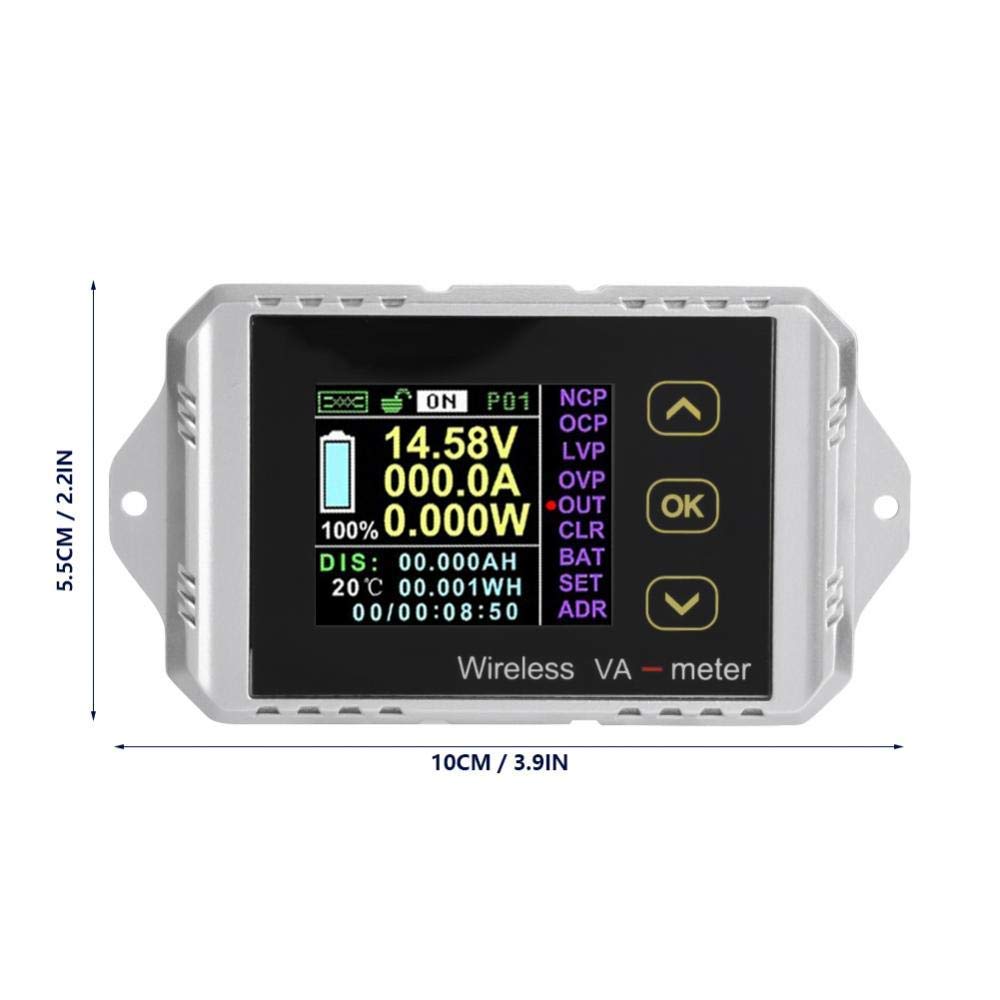 DC 100A 120V Wireless Coulometer, Battery Monitor with Voltage, Current, Power Display amiciKart c0tmiz-hs.myshopify.com