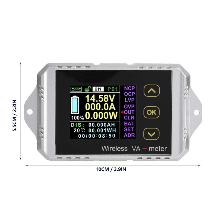 DC 100A 120V Wireless Coulometer, Battery Monitor with Voltage, Current, Power Display amiciKart c0tmiz-hs.myshopify.com