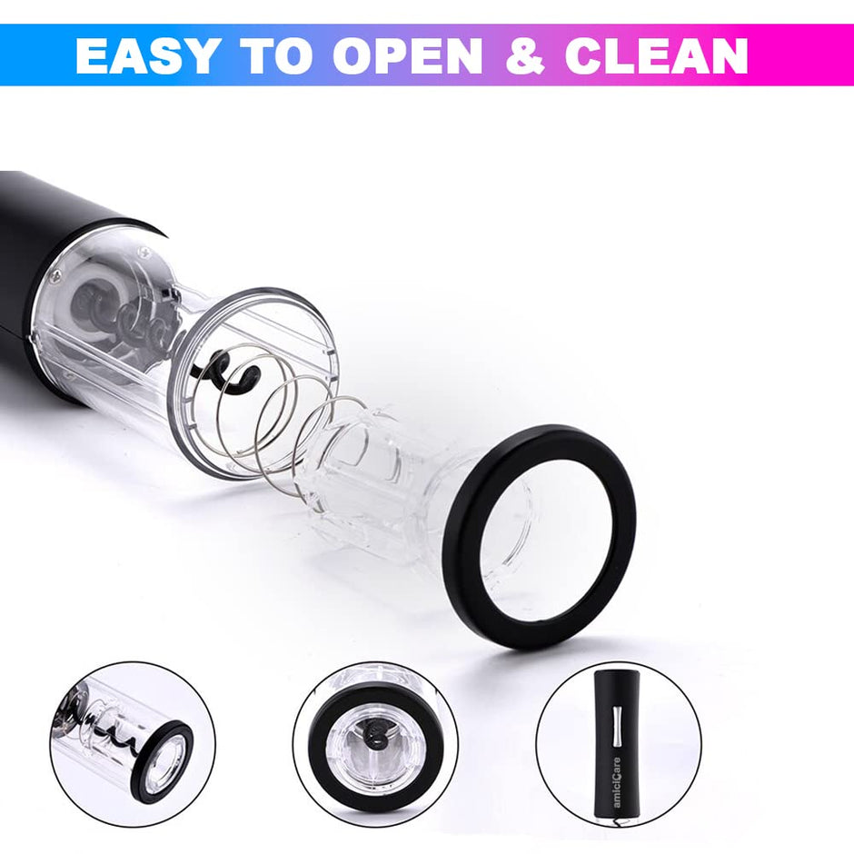 Electric Wine Bottle Opener, Automatic Corkscrew Opener with Foil Cutter