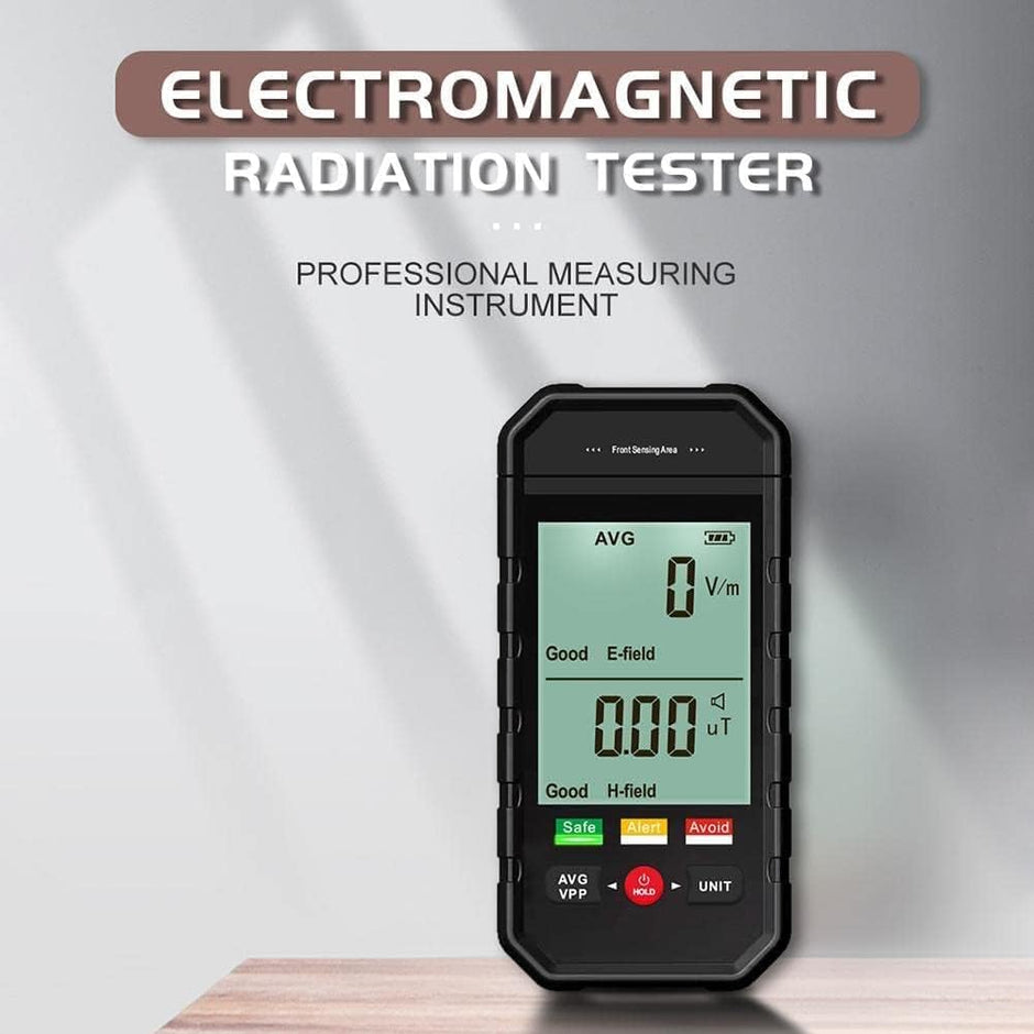 Electromagnetic Radiation Tester, EMF Meter 1~1999 V/m Electric & Magnetic Field Monitor with Alarm