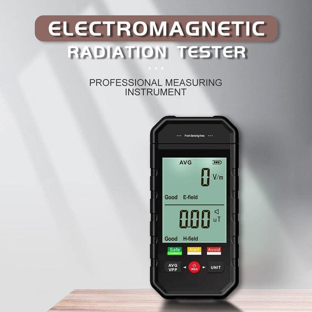 Electromagnetic Radiation Tester, EMF Meter 1~1999 V/m Electric & Magnetic Field Monitor with Alarm