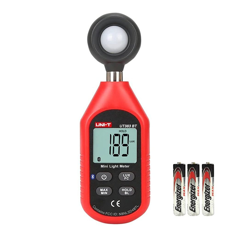 UNI-T UT383BT Luxmeter 0~199900Lux Bluetooth Digital Light Meter with 3AAA Battery amiciKart