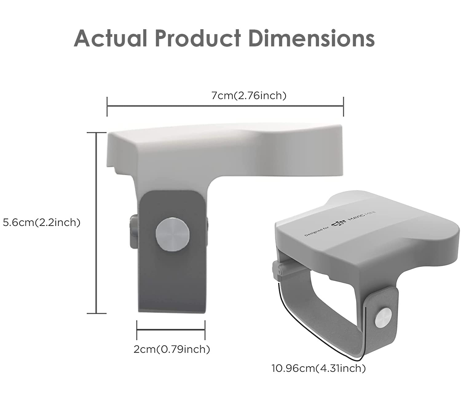 amiciCare Dji Mavic Mini/Mini 2 Propeller Holder, Protection Belt For Drone, Grey