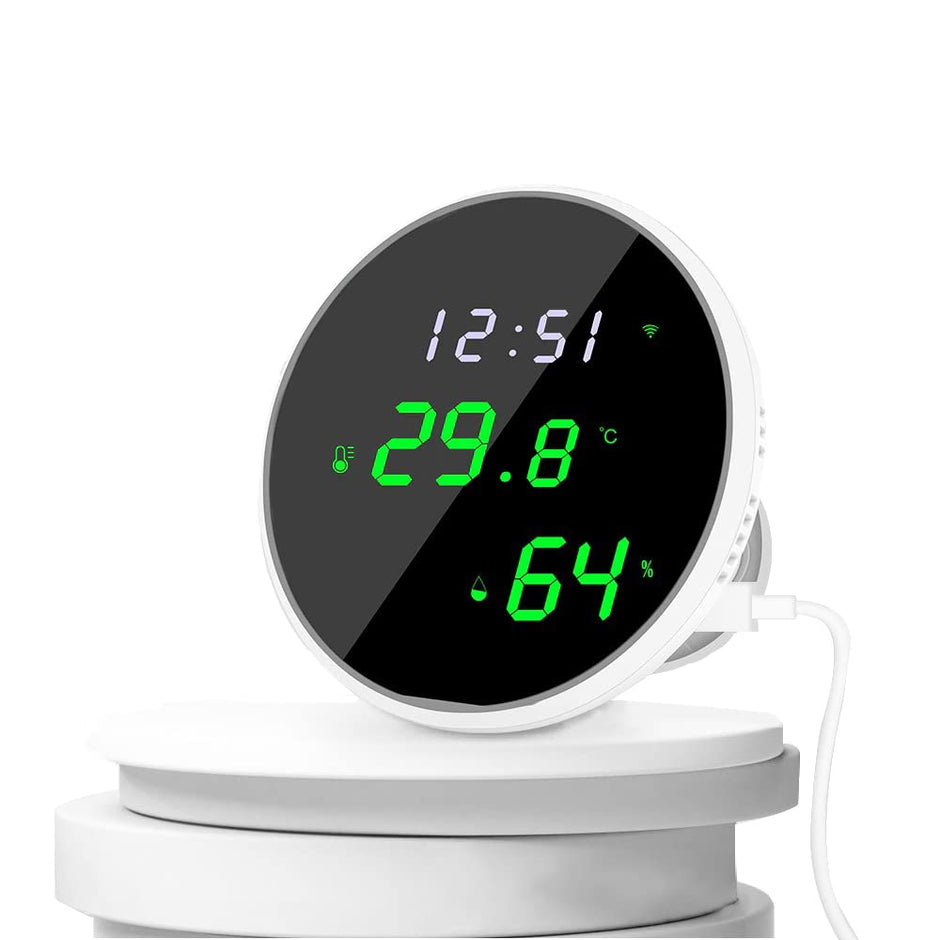 Room Temperature & Humidity Monitoring Sensor with USB Powered Weather Station & Alert Alarm Function amiciKart